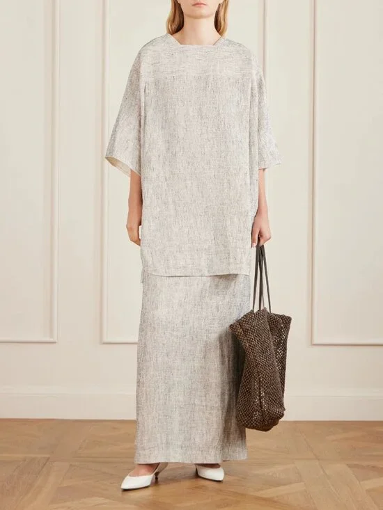 The Row Barn geometric nylon tote with leather handles, black - Picture 2 of 12